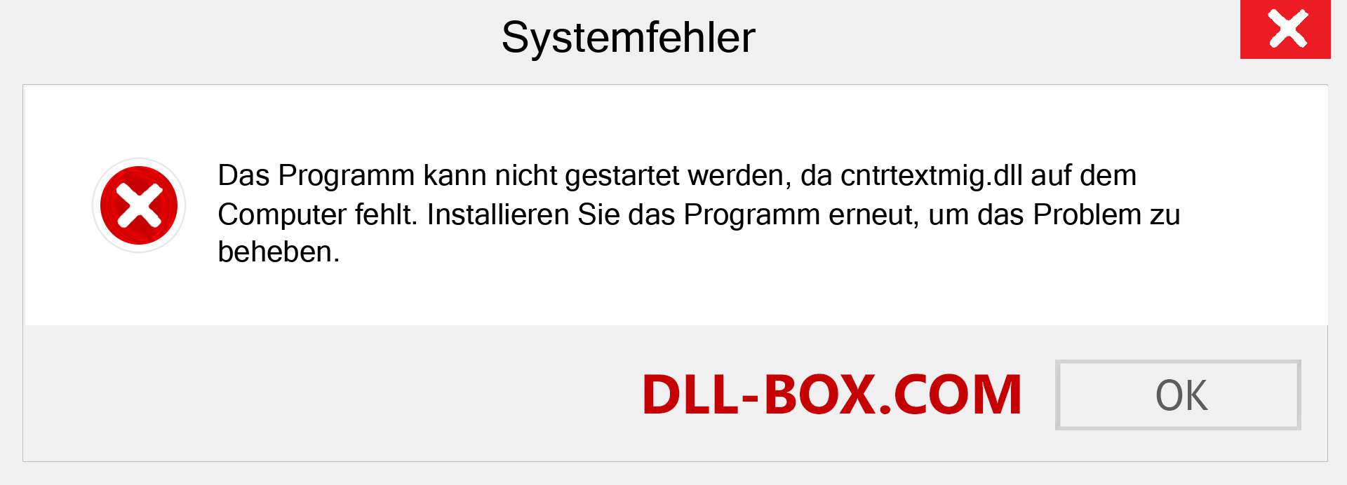 cntrtextmig.dll-Datei fehlt?. Download für Windows 7, 8, 10 - Fix cntrtextmig dll Missing Error unter Windows, Fotos, Bildern