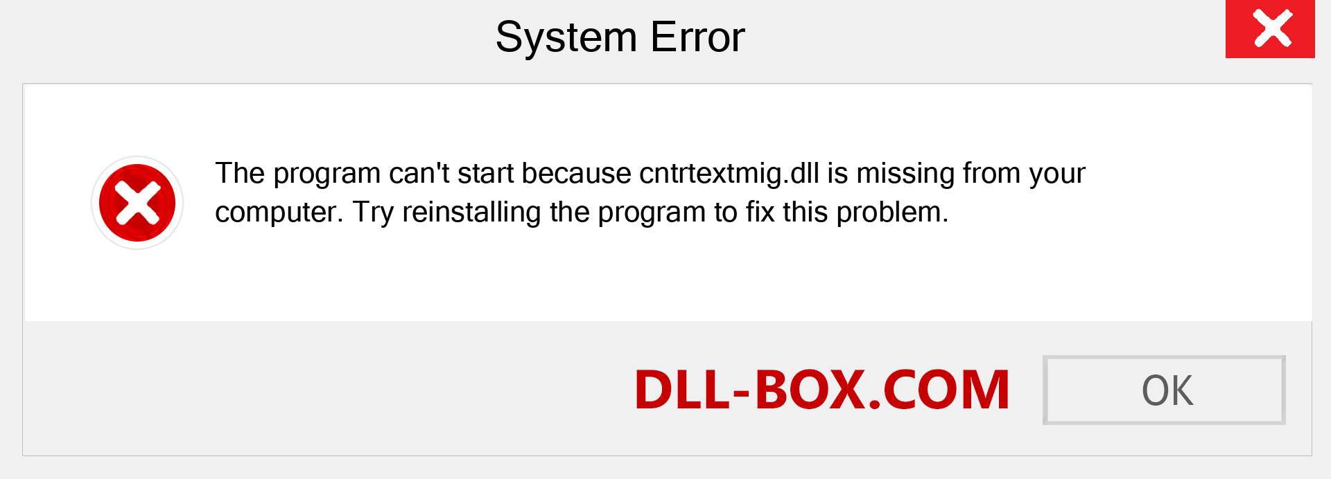  cntrtextmig.dll file is missing?. Download for Windows 7, 8, 10 - Fix  cntrtextmig dll Missing Error on Windows, photos, images