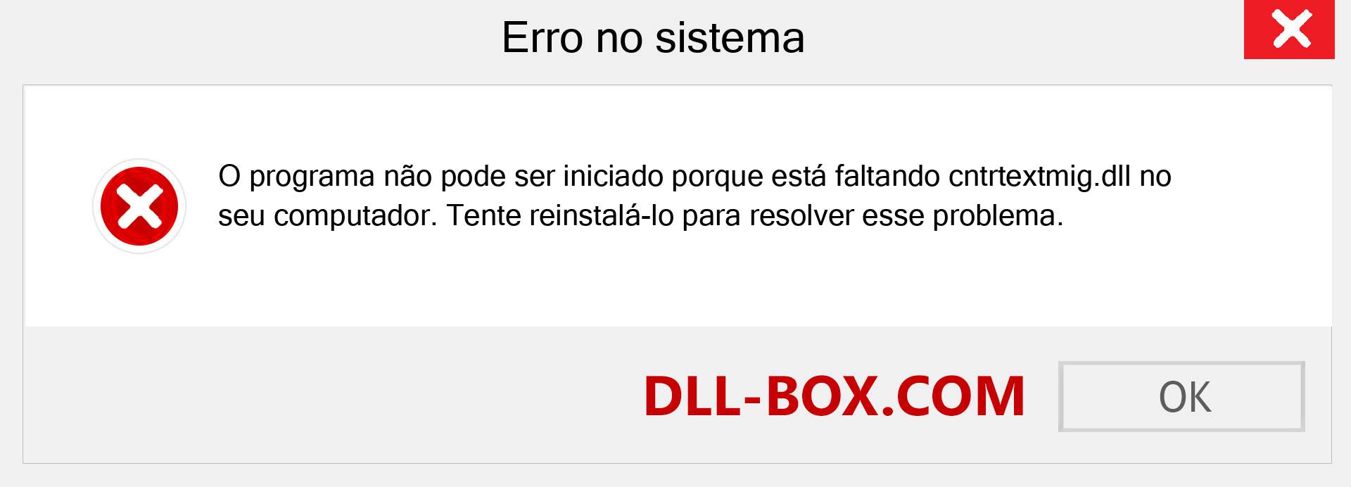 Arquivo cntrtextmig.dll ausente ?. Download para Windows 7, 8, 10 - Correção de erro ausente cntrtextmig dll no Windows, fotos, imagens